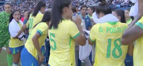 巴黎奥运会足球女子金牌赛：巴西vs美国